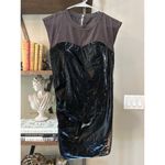 RTA Isabella Bodycon Faux Leather Vinyl Mini Dress in Vinyl Womens Size Large Black Photo 4