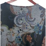 Chico's  Boho Floral Paisley Tunic Shirt High Low Hem Back Button Top Large Y2K Photo 4