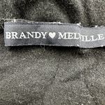 Brandy Melville Robbie Dress Wrap Cotton Tie Waist V Neck Stretch Black OS Photo 2