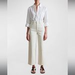 Apiece Apart  Merida Cropped Straight Leg Jean High Rise Ecru Cream Size 26 New Photo 2