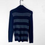 Ralph Lauren LAUREN  Black Gray Striped Long Sleeves Turtleneck Sweater Large Photo 1