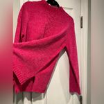 Sag Harbor  Size M Hot Pink Mock Neck Cable Knit Soft Chenille Pullover Sweared Photo 5