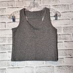 Olive Green, Grey, and Black Women's Tank Tops cropped set of 3 cotton size M‎ Gray Size M Photo 1