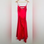 Fleur du mal red poppy colored silk handkerchief hem dress NWT. Size 10 Photo 4