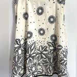 carole little  black & white floral skirt 8 linen blend Photo 0
