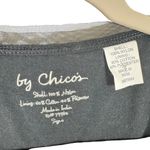 Chico's By  Black Nylon Cotton Sequin Front Lined Scoop Neck Tank Top Blouse S Photo 4