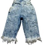 Retrofête NWT Retrofete Reyna Romper in Light Blue Acid Denim One-Shoulder Jumpsuit XS Photo 1