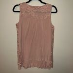 Cable & Gauge Pink Lace Patterned Top Photo 1