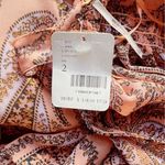 Free People NWT  Mirage Maxi Dress Long Sleeve Flowy Boho Peach Combo Size 2 NEW Photo 13