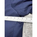 J.Crew Blazer Womens Navy Green Trim Button Front Collarless Jacket Size 18 Photo 11