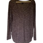 Rock & Republic purple heathered long sleeved sweater v-neck women's size L Photo 0