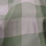 Olivaceous  Size Small S Checkered Crop Blouse Green White Cottage Core Photo 6