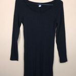 Old Navy  Women’s Ribbed Knit Black Long Sleeve Sweater Dress Photo 0