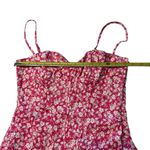 ZARA  Size M Floral Corset Bodysuit‎ Hot Pink Microfloral Coquette Feminine NWT Photo 7