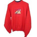 Vintage 90s Dogs leave Pawprints Across your Heart Sweatshirt Size XL Photo 0