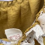 Blush NWT Womens large off shoulder embroidered mustard yellow short sleeve top Photo 5