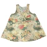 Vintage 90s Beige Pink Green Floral Roses Sheer Coquette Lingerie Dress size L Size L Photo 5