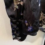 Rebecca Taylor Blouse Violet Floral Silk Satin Burnout Scarf Neck Top Sz 10 EUC Photo 15