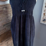 Xhilaration Black Strapless Dress with White lace Trim tassels Photo 0