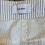 Old Navy NWOT  pinstripe stretch cotton wide leg cropped jeans pants 12 Photo 7