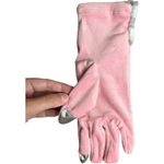 Sprigs Faux Fur Cuff Velvet Texting Gloves Winter White & Pink NWT Photo 3