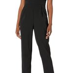 Eliza J NWT  Tuxedo Jumpsuit Women's Black Size 14 Photo 0