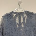 Honey Punch Mila Lace Maxi Romper Dress Dusty Blue size medium Photo 6