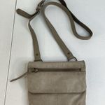 ALLSAINTS Spitalfields Hera Crossbody Bag Leather Distressed Gray Adjustable Photo 1