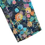 Loft Cropped Pant Womens Sz Small Petite Green Floral Bohemian Boho Chic Photo 3