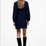 ZARA  BLOGGER FAVORITE RHINESTONE TRIM DRESS BLUE Photo 6