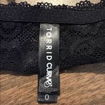 Torrid Curves Size 0 Large 12 Black Unlined Lace Bandeau Bralette Bra Photo 3