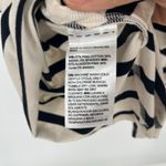 Chico's Touch Of Cool Stripe Draped Front Tee Short Sleeve Knit Black White Large Photo 4