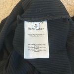 Reformation  Emely Cropped Knit Top Black Tencel Lyocell Fitted Chic Size XS Photo 3