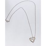 Kay Jewelers  .925 Silver Double Heart 18” Necklace With Diamonds Photo 1