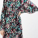 💕SALONI💕 Mari Wrap Dress ~ Amrita Watercolor US 2 Mini 100% Silk Charmeuse Photo 8