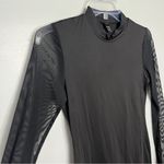 SheIn  Black Long Sleeve Dress with Sheer Detail Photo 1