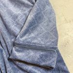 Carole‎ Hochman Women's Large Blue Fleece Geometric Print Zip Up Robe Photo 3