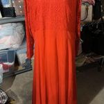 Tiptupu classic collection red laced long sleeves round neck super silky stretch Size undefined Photo 0