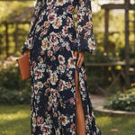 NICHOLAS Garden Rose Maxi Dress Navy Blue Size 2 NWT Photo 0