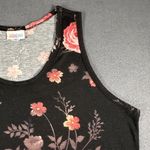 LuLaRoe  Tank Top Womens XL Black Floral Sleeveless Stretch Shirt Casual 95% Poly Photo 3