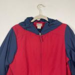 Duluth Trading Co Woman's Sz S Red Blue Colorblocked Nylon Windbreaker Pulliver Photo 1