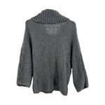 Loft  gray wool cowl neck S sweater dolman sleeves batwing knit winter fall Photo 2