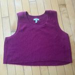 BP Nordstrom Ribbed Magenta Sweater Cropped Tank Top Size XL Photo 1