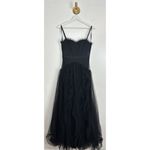 Betsy and Adam "Tia" Long Mesh Corset Ballgown in Black Size US 4 Photo 4