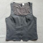 H&M  Button Up Gray Vest Top Photo 0