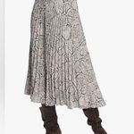 1. State  Snake Print Pleated Midi Skirt Photo 0