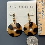 kim rogers New,  Round Brown Dangle Pierced Earrings Photo 2