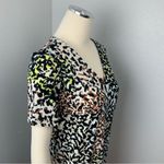 Christian Siriano Multicolor Animal Print Tunic Shift Shirt Dress Black Size M Photo 3