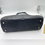 Coach Stanton Carryall handbag in stamped snakeskin leather Dark blue Photo 4