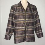 draper's & damon's  Metallic Woven Jacket Blazer 9PE Photo 0